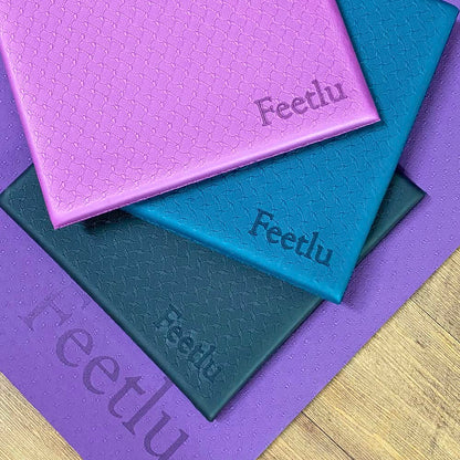 Feetlu Cushioned Yoga Knee Pad – 24” x 12” x 1/2” Extra-Thick Support for Workouts, Standing, and Kneeling Tasks (GRN)