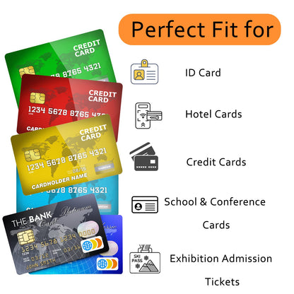 Badge Holder with Lanyard, 24-Pack Clear Vertical ID Card Badge Holder, Durable Badge Holders with Colorful Cruise Lanyards (Inner Size: 2.6’’×3.7’’, 12 Colors)