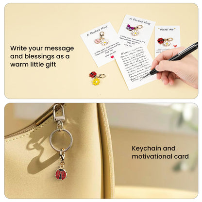 mountova 10 Sets Pocket Hug Card with Cute Mini Size Tokens, DIY Sentimental Gift for Encouragement Anxiety Relief & Emotional Support – Inspirational Keepsake for Friends Family Kids & Loved Ones