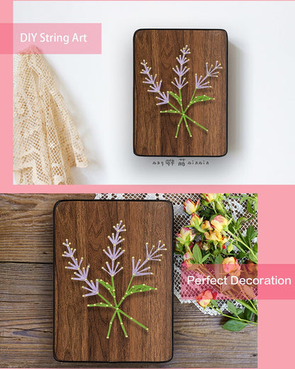 BAZIMA DIY String Art Kit for Beginner, DIY Lavender Craft Kit,Unique Gift,Craft Kit for Holidays