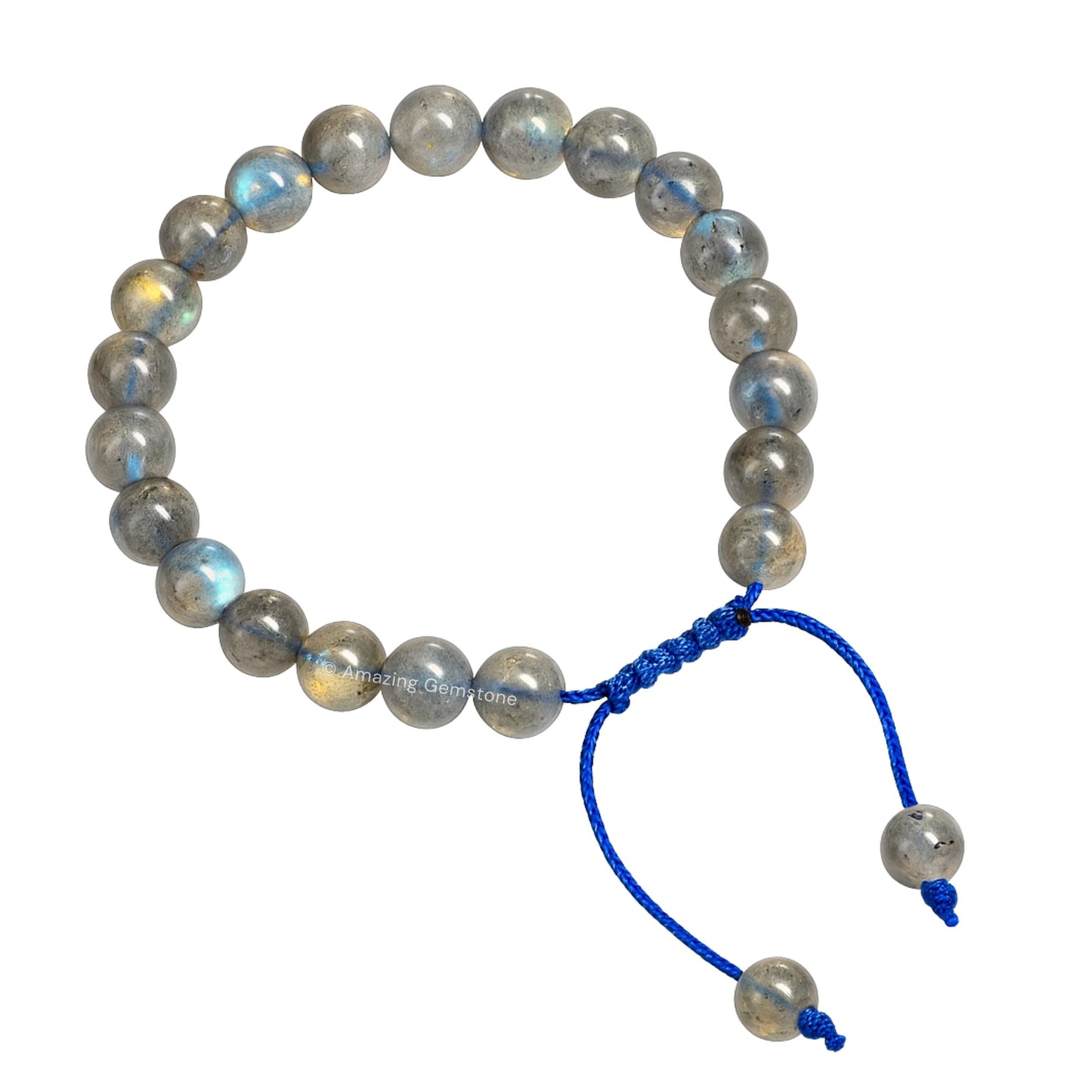 Amazing Gemstone Labradorite Bracelet, Gifts For Men & Women - Protection Healing Crystal Bracelet - 8mm Gemstone Beaded Adjustable Bracelet, Pulseras Para Hombres Mujer Stocking Stuffers