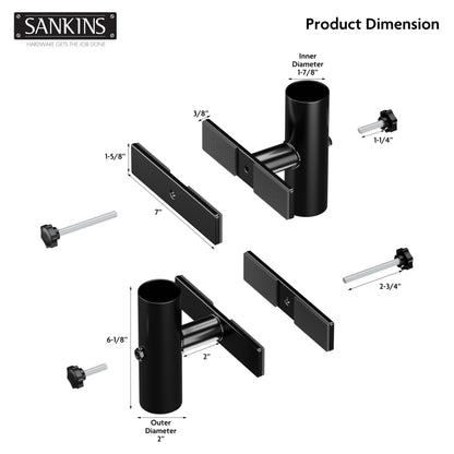 SANKINS Patio Umbrella Holder for Deck Railing, Adjustable Patio Umbrella Base Outdoor Umbrella Stand, Patio Umbrella Clamp Deck Umbrella Mount for Balcony, Patio Railing