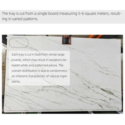 Marmor Marble Perfume Tray Bathroom Tray for Decorative,Candles,Jewelry Stone Vanity Tray,Kitchen Counter Decor and Home Decorative Tray(Calacatta Marble) Jewelry Tray Unique Festival Gifts