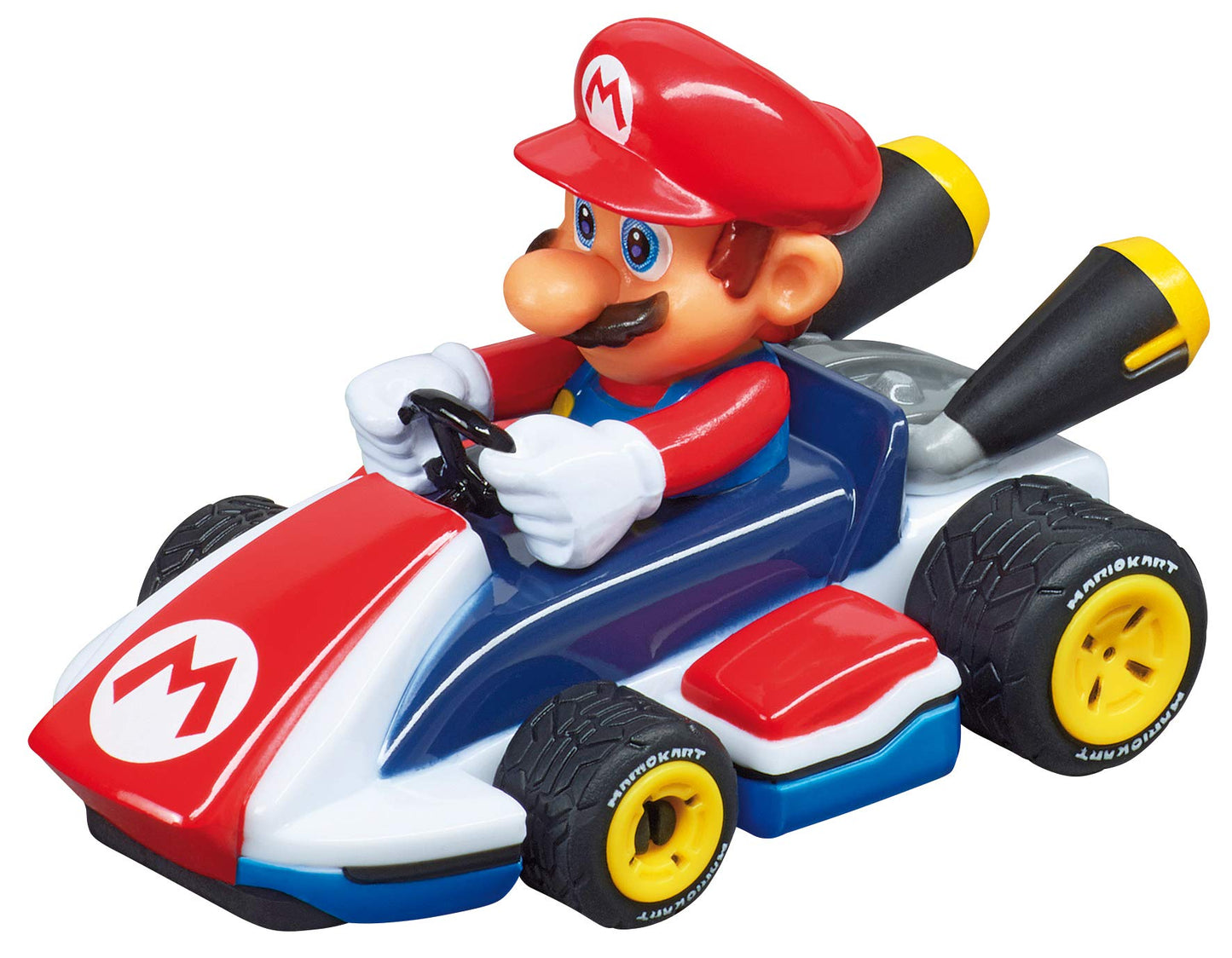 Carrera First Mario Kart - Slot Car Race Track with Spinners - Includes 2 Cars: Mario and Yoshi - Battery-Powered Beginner Toy Racing Set for Kids Ages 3 Years and Up