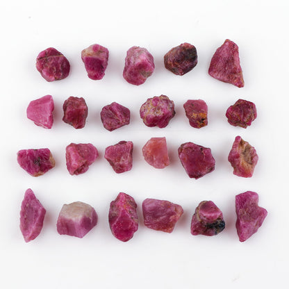 CRYSTALIS Wholesale 100 carats Natural Ruby, Loose Gemstone Bulk Rough Jewelry Making Supply, Chakra & Healing Raw Stones, Wire Wrapping, DIY, Gem Collection