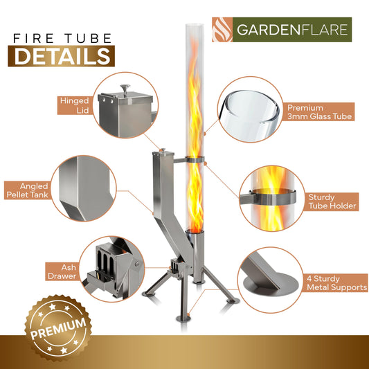 Gardenflare GARDENFLARE Stainless Steel Pellet Stove