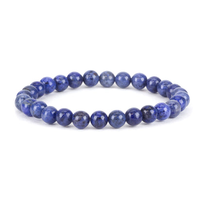 Cherry Tree Collection - Small, Medium, Large Sizes - Gemstone Beaded Bracelets For Women and Men - 6mm Round Beads (Dumortierite - Medium)