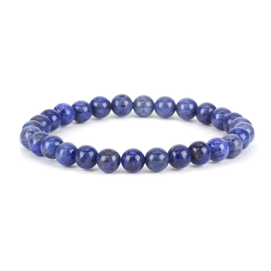 Cherry Tree Collection - Small, Medium, Large Sizes - Gemstone Beaded Bracelets For Women and Men - 6mm Round Beads (Dumortierite - Medium)