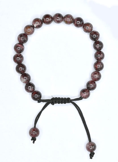 Amazing Gemstone Garnet Bracelet for Women Men's Gifts - Protection Healing Crystal Bracelet - 8mm Gemstone Beaded Adjustable Bracelet
