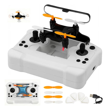 Mini Drone with Easy Stunt Flights & 360° Tricks - Perfect Beginner-Friendly Flyer with Fancy LED Altitude Hold Headless Mode Propeller Protection for Indoor Outdoor Mini Quadcopter (Black)
