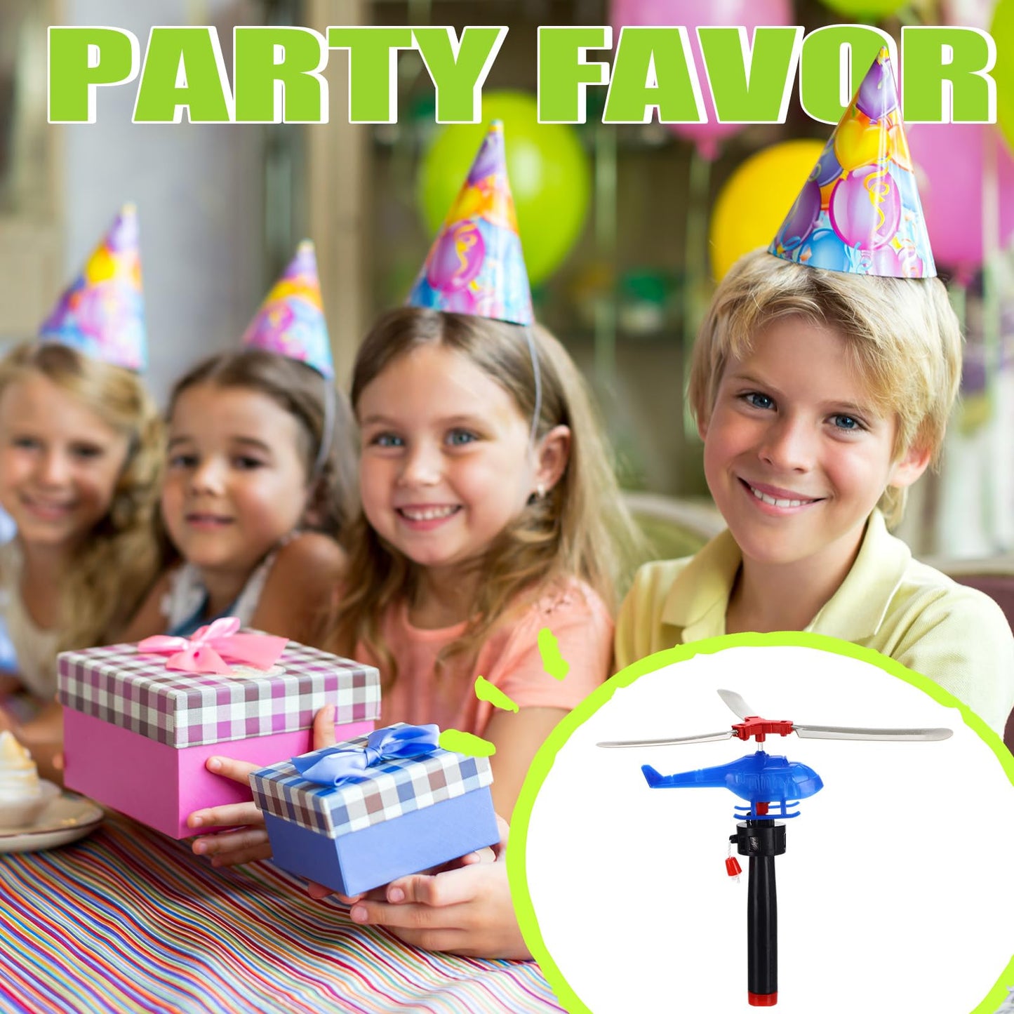 Lenwen 50 Pcs 8 Inch Flying Helicopters Planes Toys for Kids Boys Toddlers Bulk Airplane Party Favors 360° Rotating Helicopter Airplane Toy Party Favors Goodie Bag Stuffers Classroom Prizes