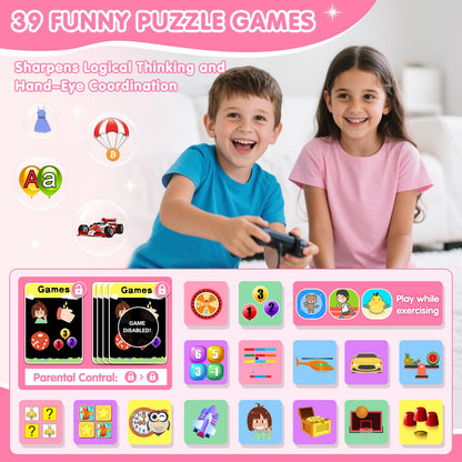 Smart Watch for Kids with 39 Games Touchscreen Camera Video, Music Player, Pedometer, Calculator, Calendar, Stopwatch, Flashlight, Alarm Clock 12/24 hr, Birthday Gifts Toys for Girls Ages 3-12