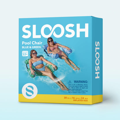 Sloosh Pool Floats Chairs Adult, 2 Packs Inflatable Pool Lounge Chairs,Blow up Hammock Pool Noodles Floats for Adults,Stripe Pattern Floating Water Chair for Pool Lake River(Stripe)