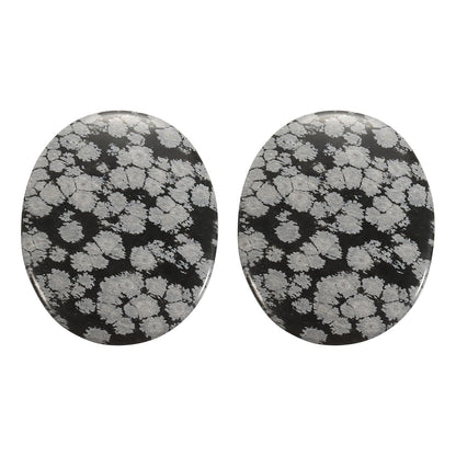 MECCANIXITY 2 Pcs Thumb Worry Stone for Anxiety, Alabaster Relief Crystals Hand Thumb Stones Pocket Gems Natural Polished for Yoga Meditation Relief