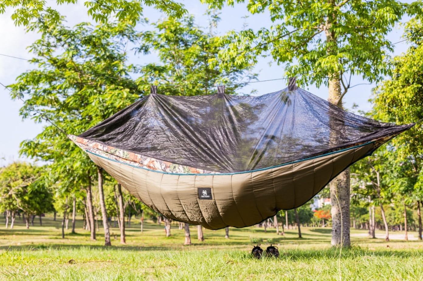 OneTigris Hideout Hammock Underquilt, Full Length Lightweight 4 Season Hammock Quilt for Camping Hiking Backpacking Travel Beach Backyard Patio Portable