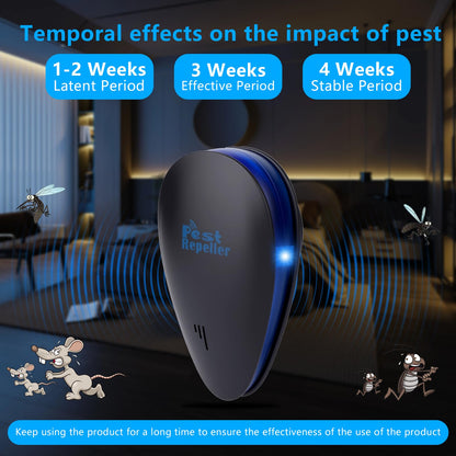 6 Pack 2026 Ultrasonic Repellent Indoor, Mouse Traps Insert Plug in, Pest Control Repellent Ant, Roach,Rodent, Mouse, Bugs, Mosquito, Spider, for Home, Office, Kitchen