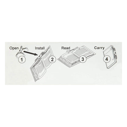 FlipKlip Portable Book Page Holder for Hands Free Reading in Bed, on the Go - Works on Hardcovers, Paperbacks, Magazines, Piano and Recipe Books