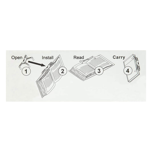 FlipKlip Portable Book Page Holder for Hands Free Reading in Bed, on the Go - Works on Hardcovers, Paperbacks, Magazines, Piano and Recipe Books