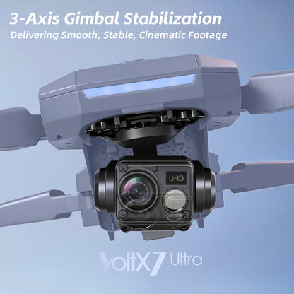 3-Axis Gimbal GPS Drone with 4K Camera, 90 Min Long Flight Time,3280 FT Long Control Range, Auto Return, Follow Me, Brushless Motor, 5G FPV RC Quadcopter for Beginners(Under 249g)