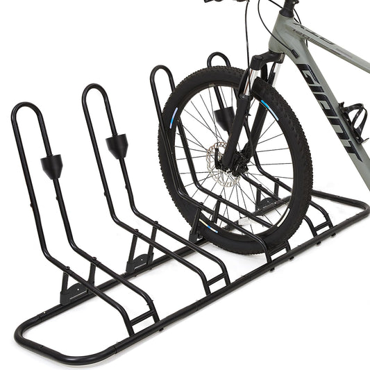 Kingarage 4 Floor Bike Rack, Safeguard Disc Brakes & Derailleurs Design, Waterproof Bicycle Stand Indoor/Outdoor/Garage Use, Fits 12"-29" Tires, Upgraded 0.63" Steel Tubes for Stability