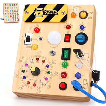 Konijiwa Busy Board - Montessori Toys for 1-3 Years Old Boys & Girls | Sensory Toys for Kids with Autism | Toddlers Learning Activity for Early Development (Busy Board v2)