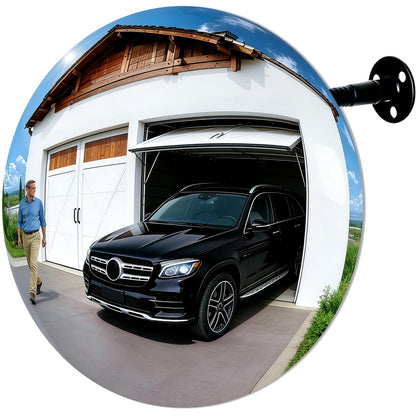 Convex Mirror 11.65" Adjustable Acrylic Wide Angle View Traffic Mirror for Bedroom Enhanced Security Coverage in Warehouses, Garage Parking, and Addressing Indoor/outdoor Corner Security