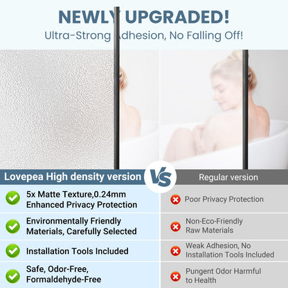 Lovepea Pure Frosted Glass Window Privacy Film 24 Hour Two Way Privacy, Removable, Static Cling, Ideal for Privacy scenarios Such as Home Office Doors and Windows (17.5 x 78.7 Inch)