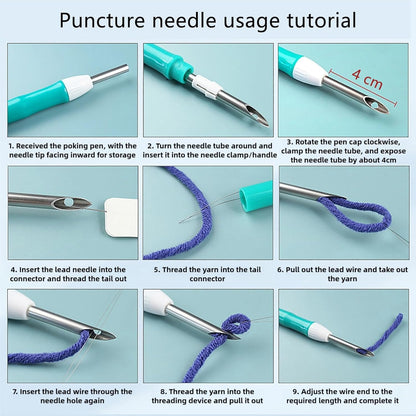 Punch Needle Kit for Beginners, Punch Stitching Kit for Adults, Needle Punch Kits for Adults, Snow and Birds Embroidery Set for DIY Art Crafts