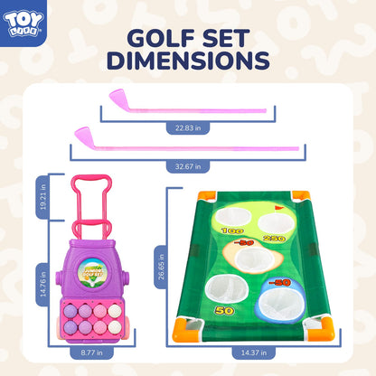TOY Life Kids Golf Clubs 3-5, Kids Golf Set, Toddler Golf Clubs,Toddler Golf Sets 3-4 Years