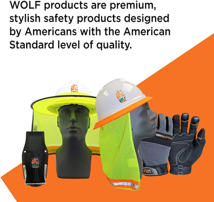 WOLF High-Viz Green Ultra-Thin PU Palm Coated Work Glove, Indoor/Outdoor, Construction, Maintenance, Gardening, Mechanic, Warehouse, Multi-Purpose, Flexible Grip, Small (Pack of 12)