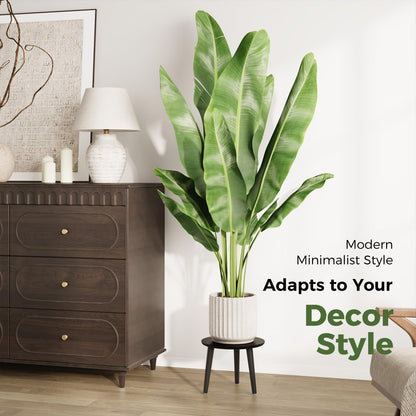 Leaf&lull Black Plant Stand Indoor Small Plant Table for Large Plants Wood Plant Stool Tall Plant Holder for Living Room Bedroom Balcony