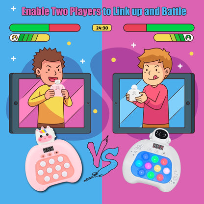 Fidget Toys for Kids, Handheld Puzzle Game with LED Screen & Multiplayer Mode, Sensory Toys for 3-12 Year Old Girls Boys, Fun Battle Gifts for Friends（Christmas）