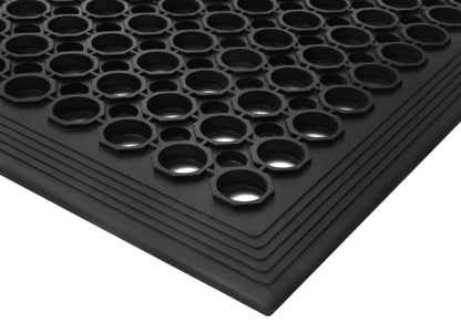 IRONGATE Rubber Doormat - 2 Pack Non Slip Anti Fatigue Indoor Outdoor Rubber Floor Mat - Heavy Duty Commercial Kitchen Ramp Pool Restaurant Garage Floor Mat - Anti Slip Bar Drainage Mat - 24x36
