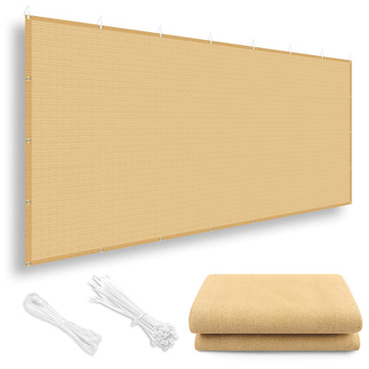 LOVE STORY Shade Cloth 4/6/8/10/12/20FT Sun Shade Screens Fabric Pergola Shade Cover Mesh Tarp with Grommets for Patio Deck Garden, 6'x12' Sand