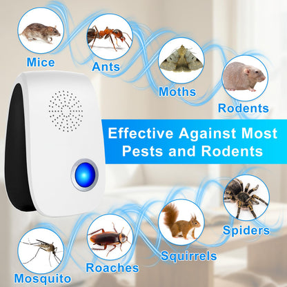 2026 Upgraded Ultrasonic Repeller 8 Packs, Indoor Repellent for Mouse, Roach, Ant, Rodent, Bugs, Mosquito, Spider Repellent for House Garage Warehouse Kitchen