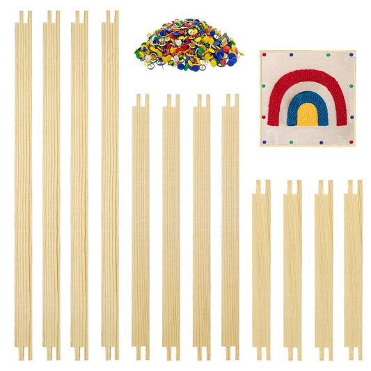 6 Sets Stretcher Bars for Needlework with 100 Tacks for Women's Birthday Gifts,3 Sizes(8,12,16 Inch) 12pcs Wooden Canvas Splicing Stretcher Bars Needlepoint Embroidery Stitch Frame Set for Crafts Art