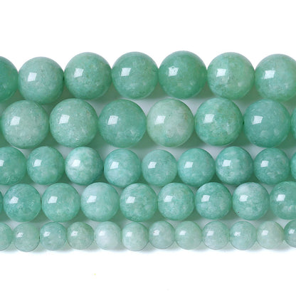 6mm 60pcs Natural Stone Burmese Jade Beads for Jewelry Making DIY Bracelet Crystal