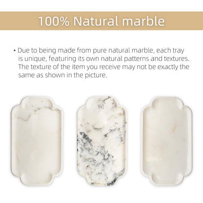 Marmor Marble Perfume Tray Bathroom Tray for Decorative,Candles,Jewelry Stone Vanity Tray,Kitchen Counter Decor and Home Decorative Tray(Calacatta Marble) Jewelry Tray Unique Festival Gifts