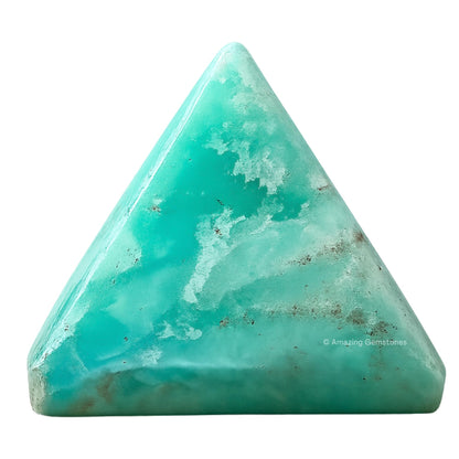 Amazing Gemstone Carribean Calcite Pyramid Crystal Healing Stones - 2" Great Pyramid Figurine of Natural Stone Pyramid for Meditation, Reiki, Chakra Balancing and Crystal Pyramids Grid