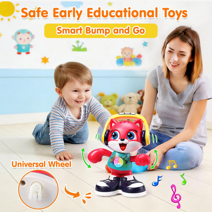 Baby Toys, Dancing Cat for Baby Boys & Girls with Music & Recording, Kids Interactive Early Learning Educational Toddler Toys for 2 3 Year Old Boys Girls with Sound Lights Effect Birthday Xmas Gift