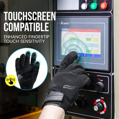 TAILI Level 3 Needle, Level 5 Puncture Resistant Men Work Gloves, Grip Enhanced A7 Cut Resistant Safety Gloves, Touchscreen and Breathable, Black, Large (L), 1 Pair