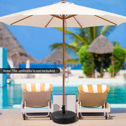 Tangkula Fillable Umbrella Base, 75 lbs Water & Sand Filled Heavy Duty 20 Inch Round Patio Outdoor Umbrella Weights, Umbrella Stand for Umbrella Pole 1.5-1.9 inches, for 9-10 ft Market Offset Umbrella