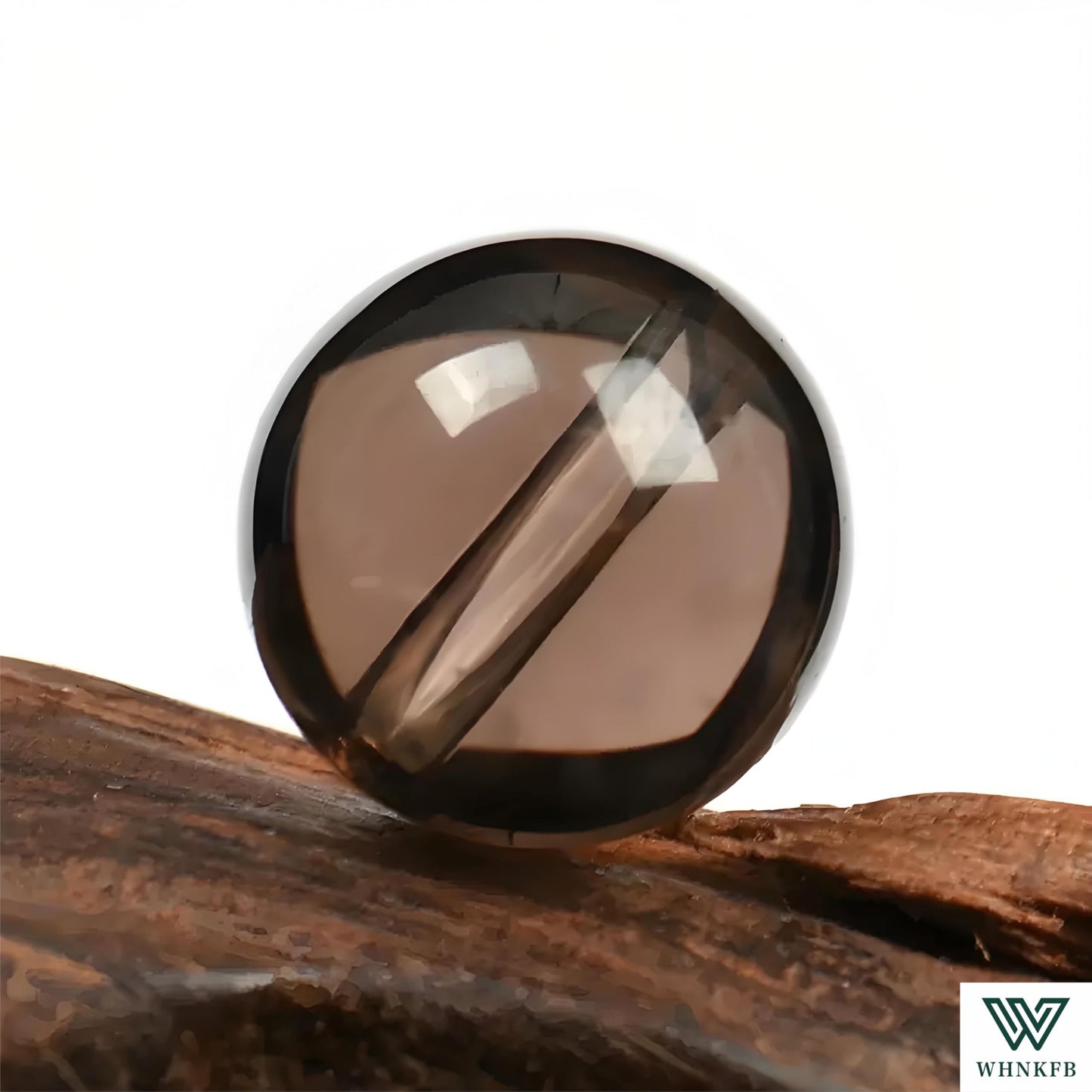 WHNKFB 6mm 100PCS Natural Smoky Quartz Round Beads, High Clarity Loose Brown Crystal Beads for Jewelry Making Craft - 6mm 8mm 10mm Options with Free Elastic Cord