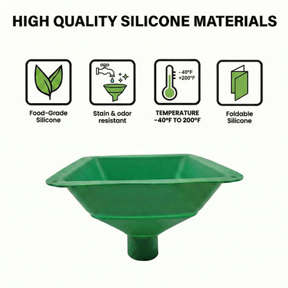 Harvest Right Freeze Dryer Funnel, Collapsible with Stand, Extra Wide Mouth Food Grade Silicone, Mess-Free Food Transfer, Fits All Freeze Dryer Trays