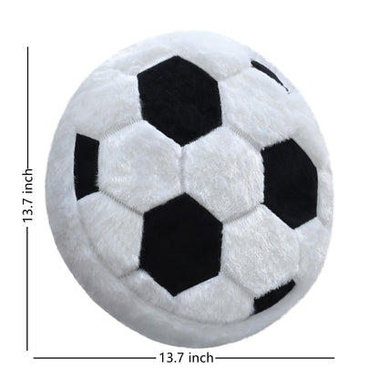 CHORONMO Soccer Pillow - Fluffy Plush Throw Pillow, Soft Stuffed Round Cushion, Decorative Sports Toy Gift for Kids, Boys, Girls, Child, Baby Room Decor