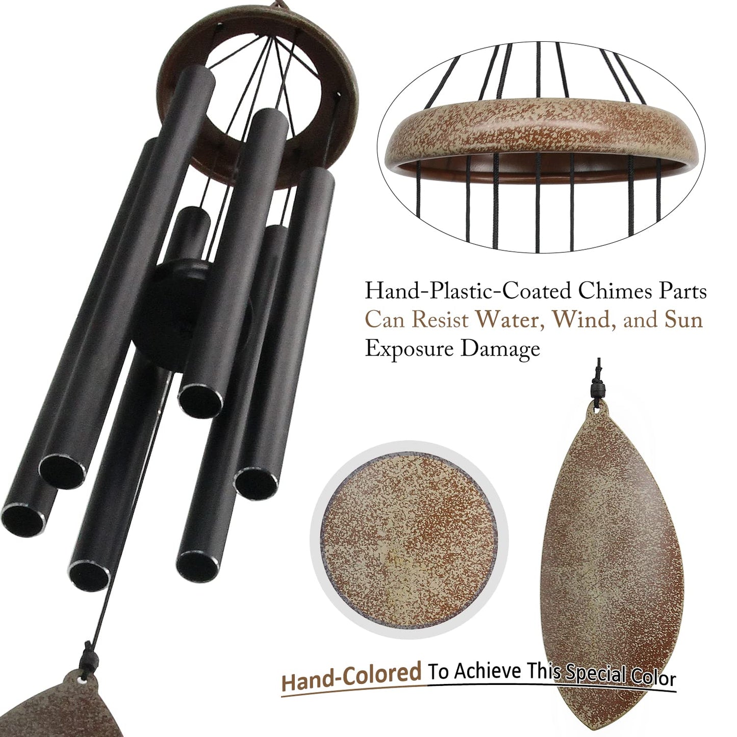 ASTARIN Wind Chimes for Outside Deep Tone,36 Inch Windchime Outdoors，Chimes for Outdoors,Sympathy Wind Chimes Memorial for Mom Dad，All Metal Wind Chime