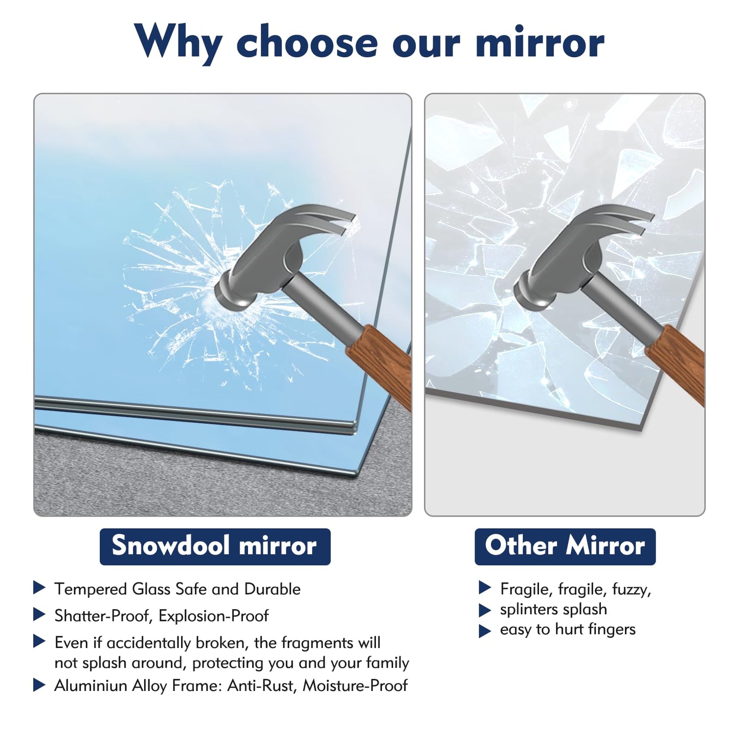 Snowdool Gym Mirror, 56''X16''(Each) -2PCS Full Body Mirror for Yoga, Garage, Dance Studio, Anti-Rust, Tempered Glass,Frameless Mirrors, Wall-Mounted Large Workout Mirrors
