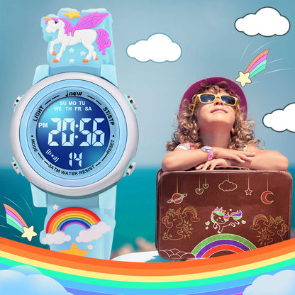VAPCUFF Gifts for Girls Age 3-10, Watches for Kids Toy for 3 4 5 6 7 8 Year Old Girl Birthday Festival Christmas Gift for 4-9 Year Old Girl - Unicorn Blue