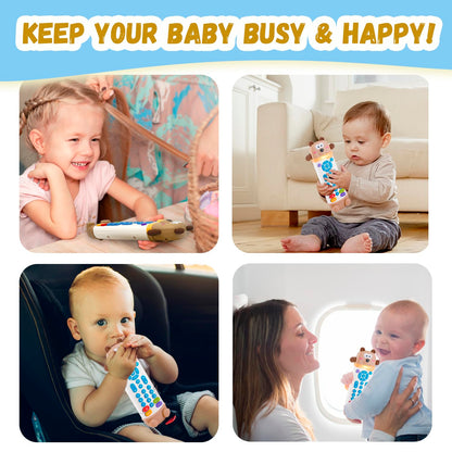 Baby Remote Control Toy with Music and Light - On The Go Remote - Toddler Early Education Learning Toys & Gifts for Boys & Girls Ages 18 Months+ (Bear)