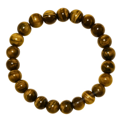 Amazing Gemstone Crystal Bracelet for Women Men's Gifts - Protection Healing Crystal Bracelet - 8mm Gemstone Beaded Stretchable Bracelet Pulseras Para Hombres Mujer Stocking Stuffers Mothers Day Gift (Tiger Eye)